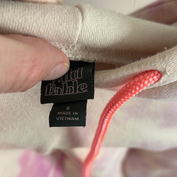 Wild Fable Tie-Dye Hoodie - Pink and Cream - Picture 2 of 2
